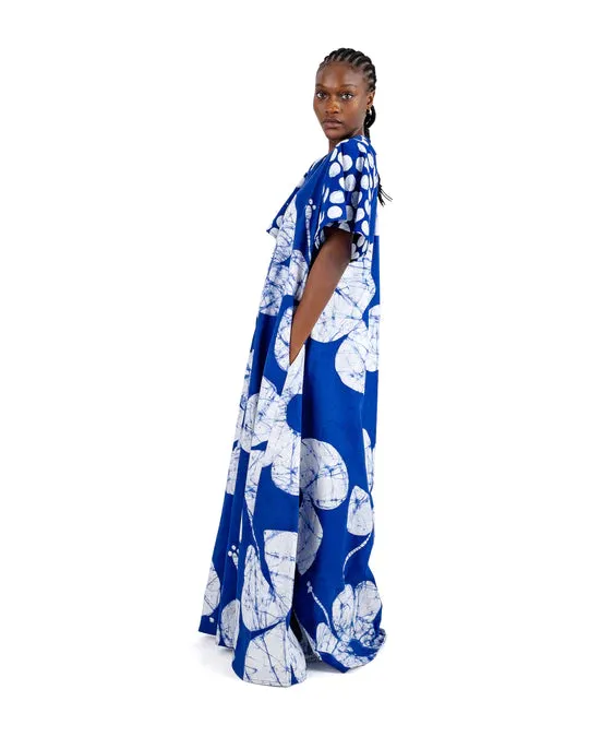 Adebisi Breezy Hibiscus Floral Maxi Dress