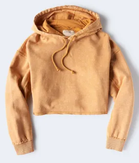 Aeropostale Washed Cropped Pullover Hoodie