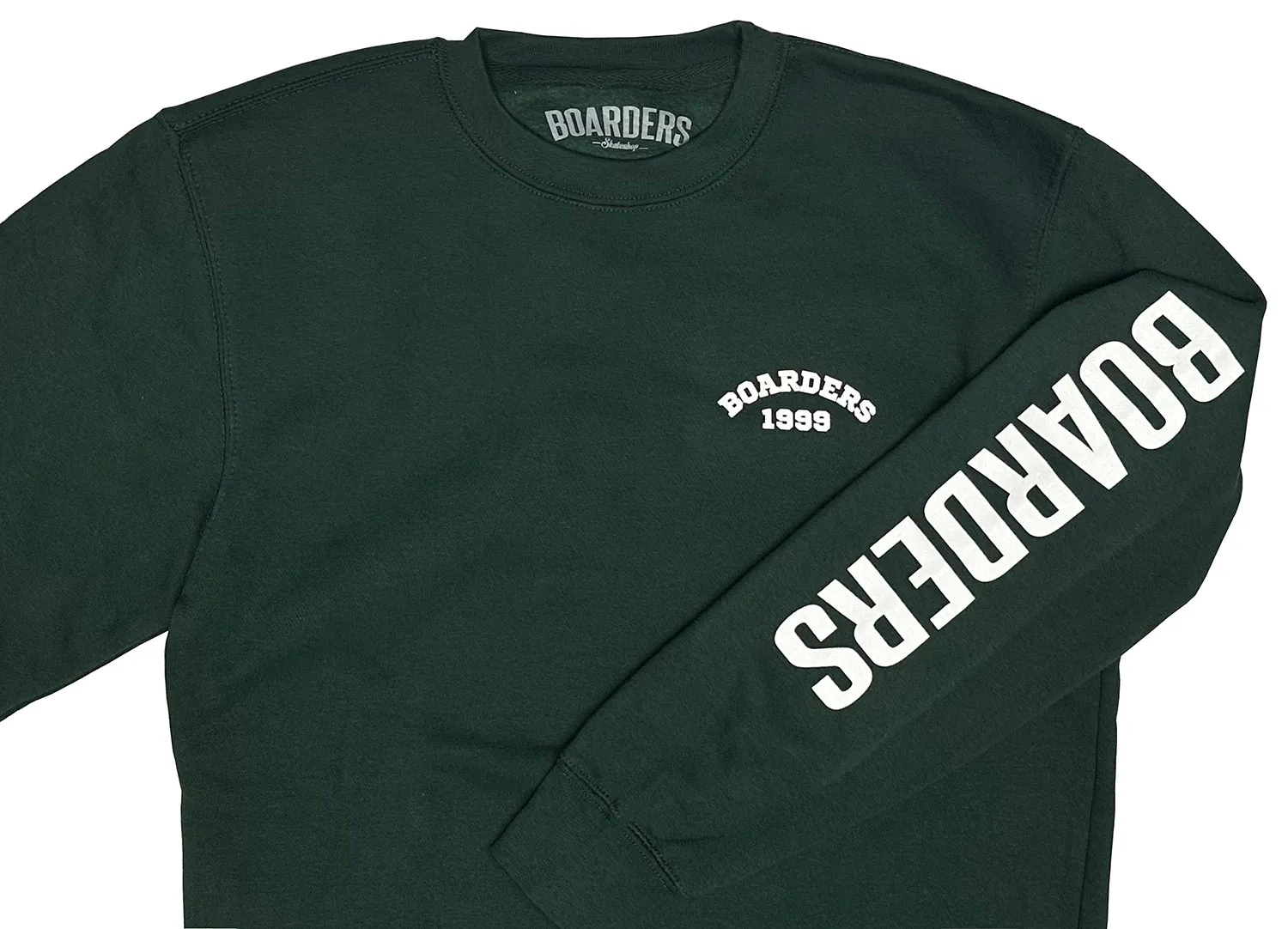 Boarders Bold Arch Crewneck - Forest Green