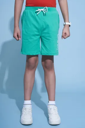 Boys Sport Green Casual Shorts