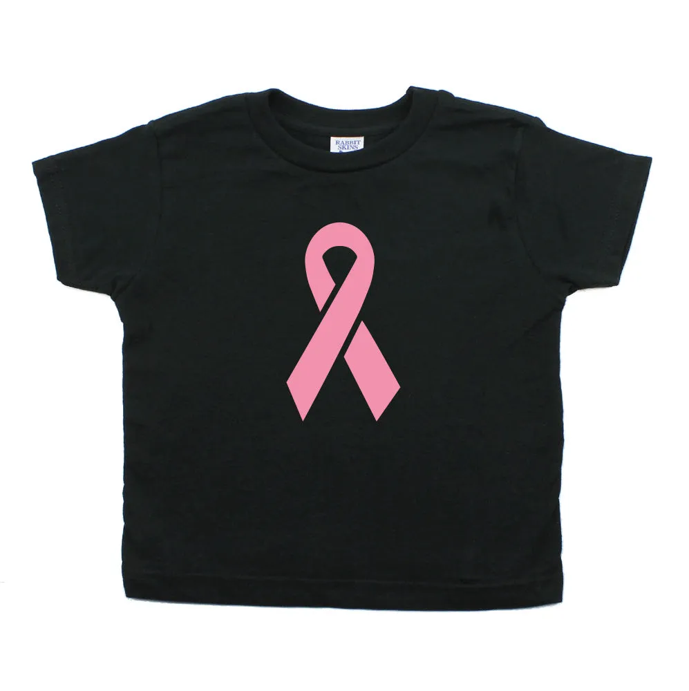 Breast Cancer Awareness Solid Pink Ribbon Toddler T-Shirt