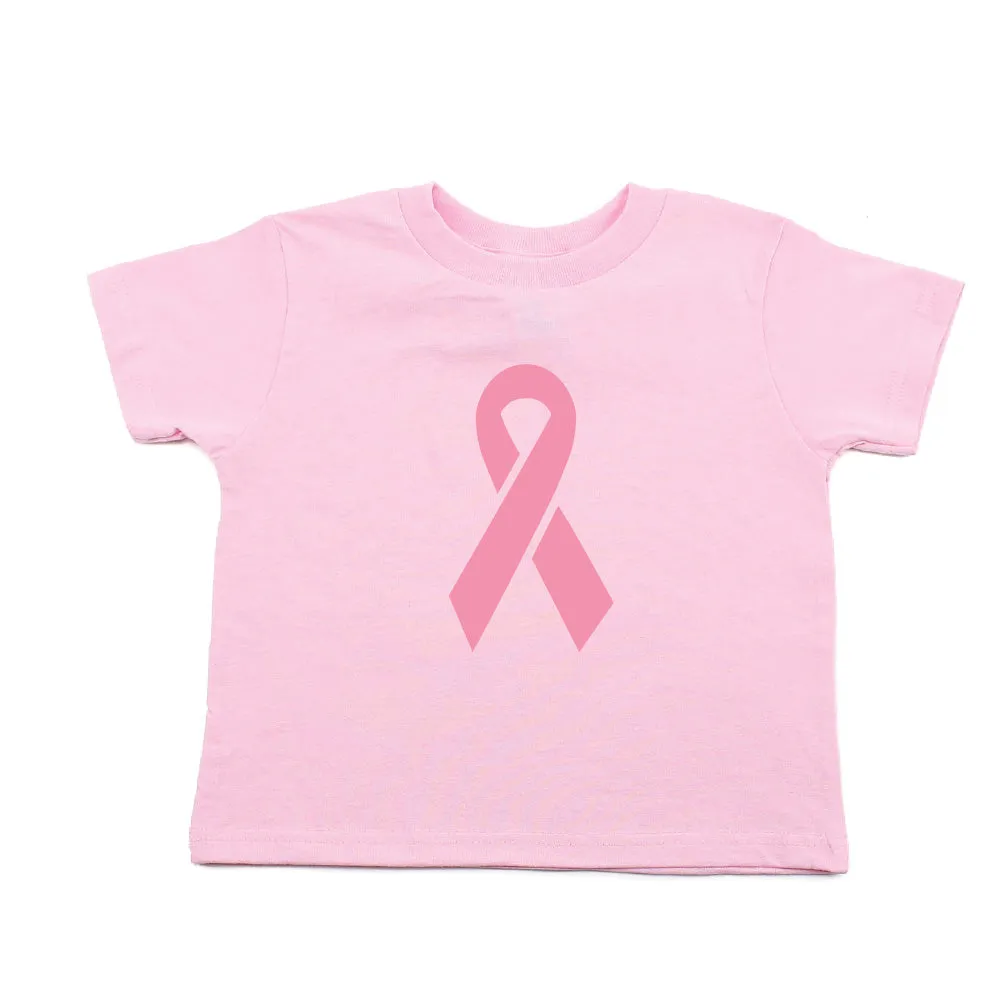 Breast Cancer Awareness Solid Pink Ribbon Toddler T-Shirt