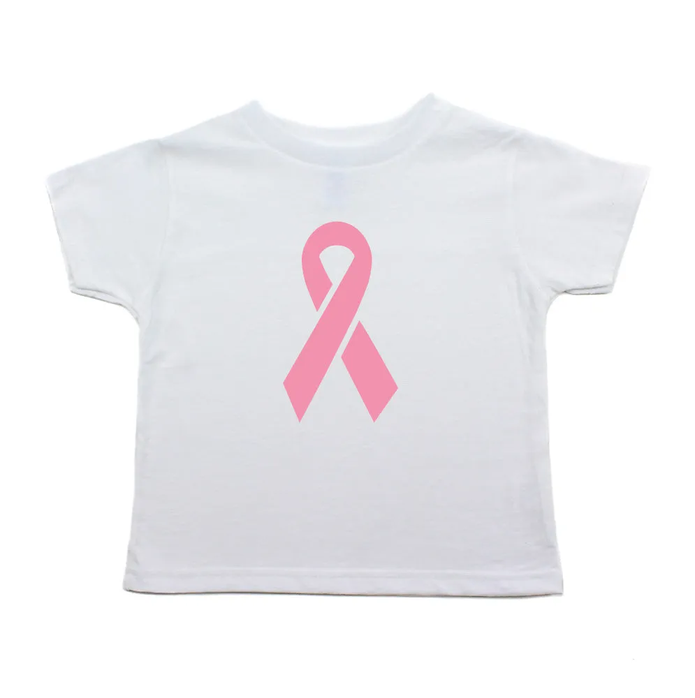 Breast Cancer Awareness Solid Pink Ribbon Toddler T-Shirt