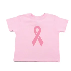 Breast Cancer Awareness Solid Pink Ribbon Toddler T-Shirt