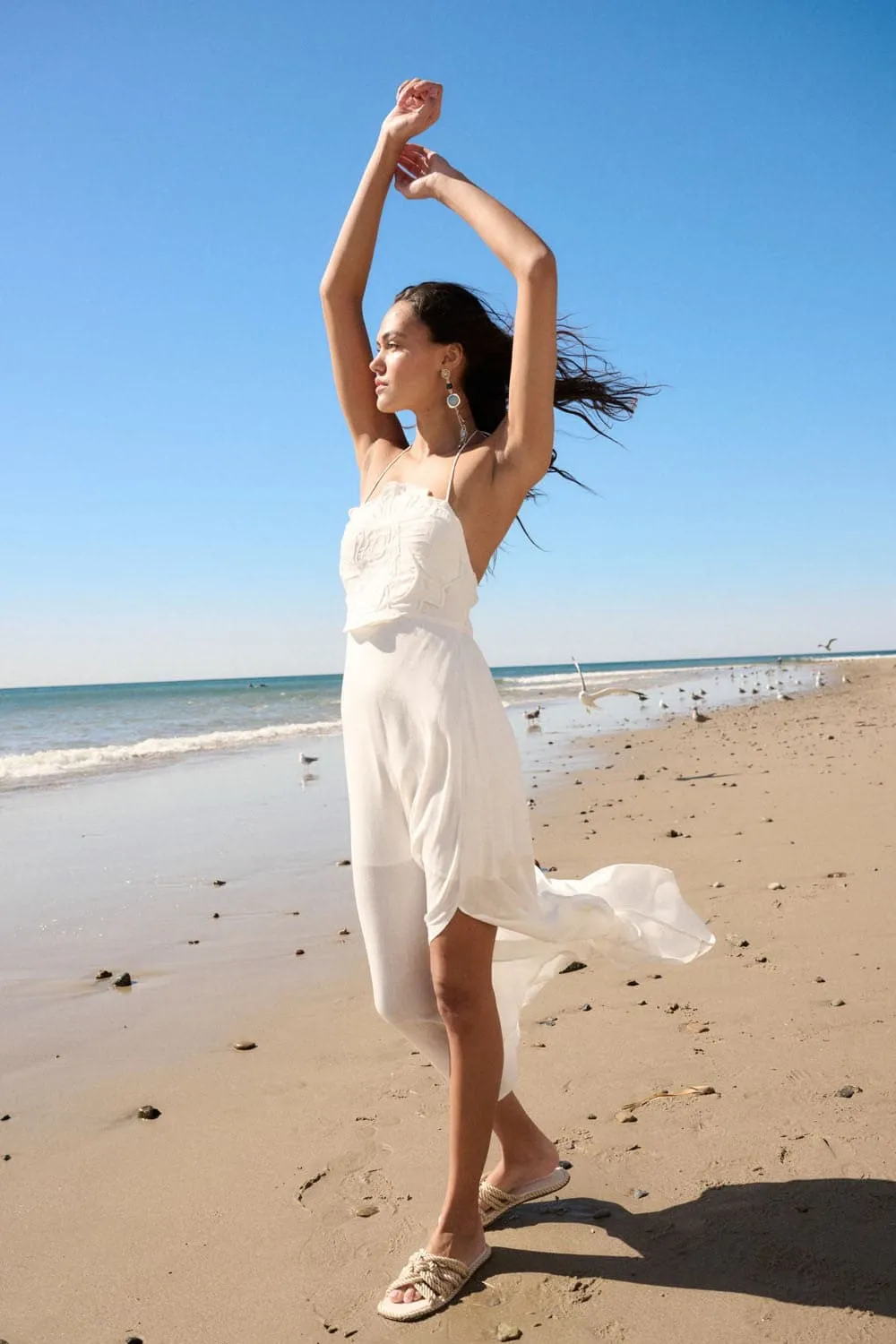 Breezy Blossom Halter Maxi Dress