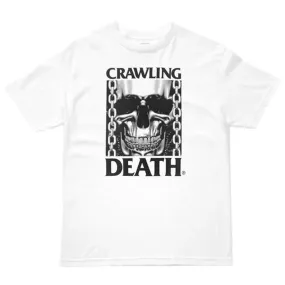 Crawling Death - TV Skull Tee White