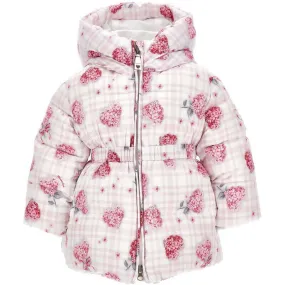 Girls Pink Floral Coat