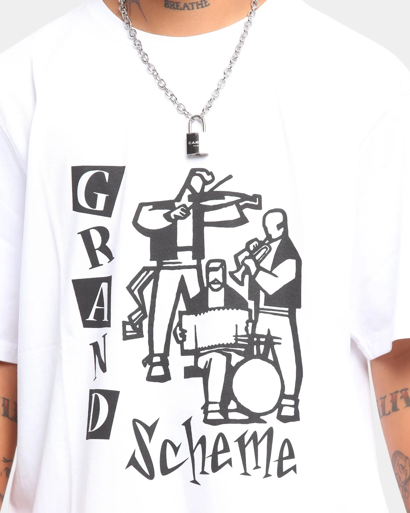 Grand Scheme Band Short Sleeve T-Shirt White