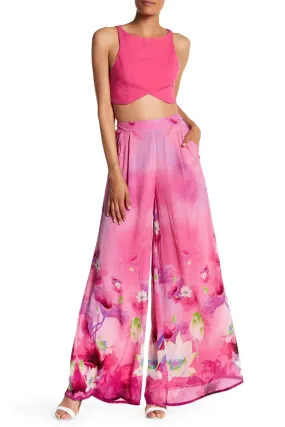 High Waist Palazzo Pants In Floral Print