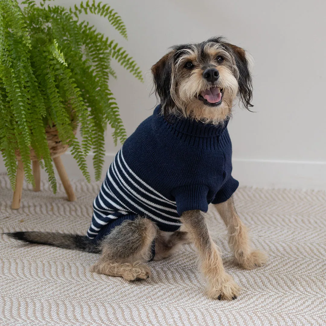 Kazoo Apparel Knit Navy Stripe Jumper Medium 46.5cm ***