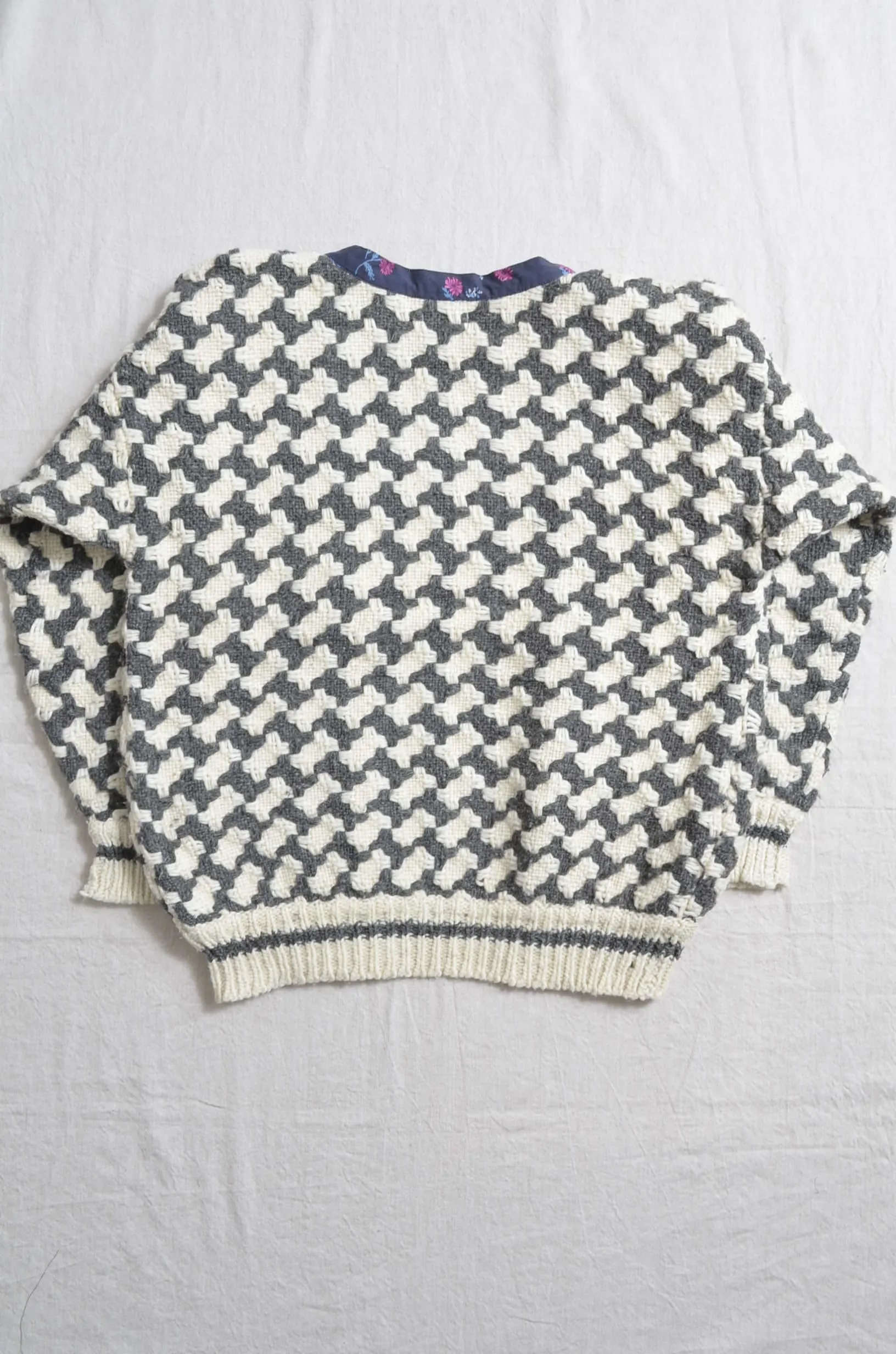 KNIT C/D_A/OW&BLK