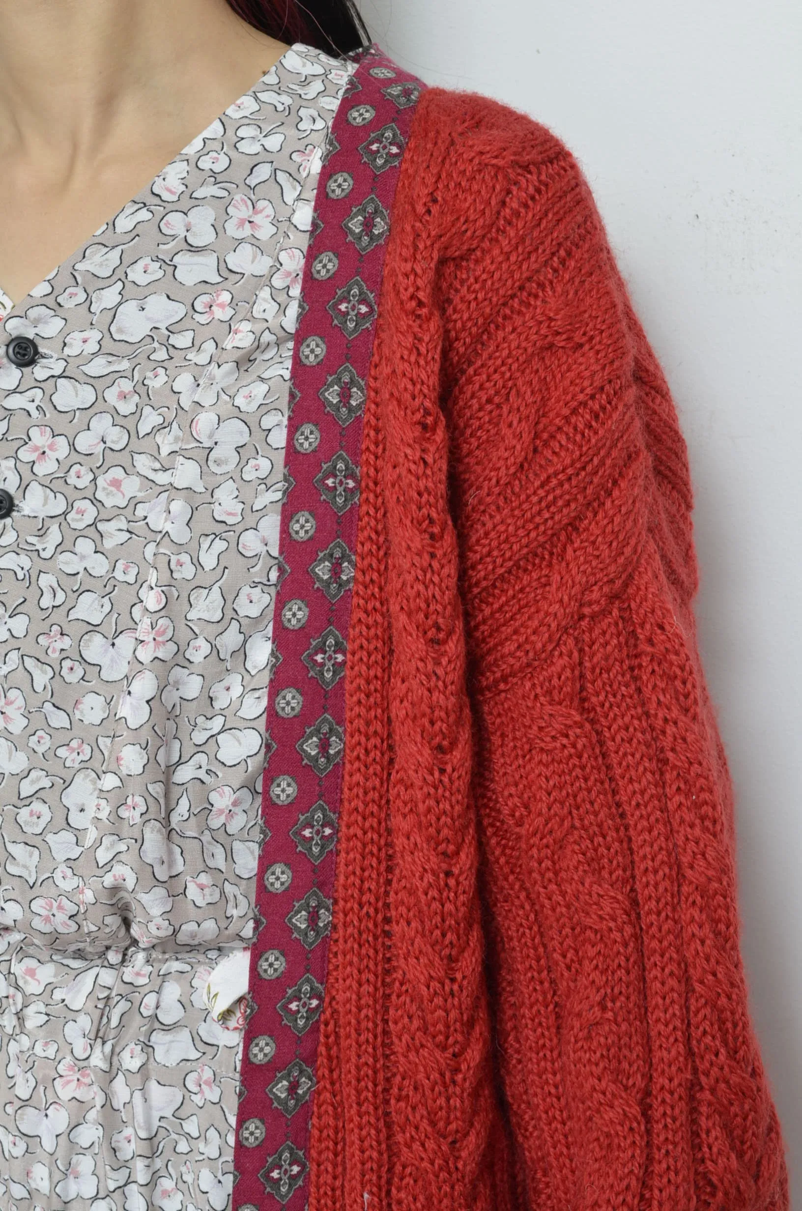 KNIT C/D_D/RED