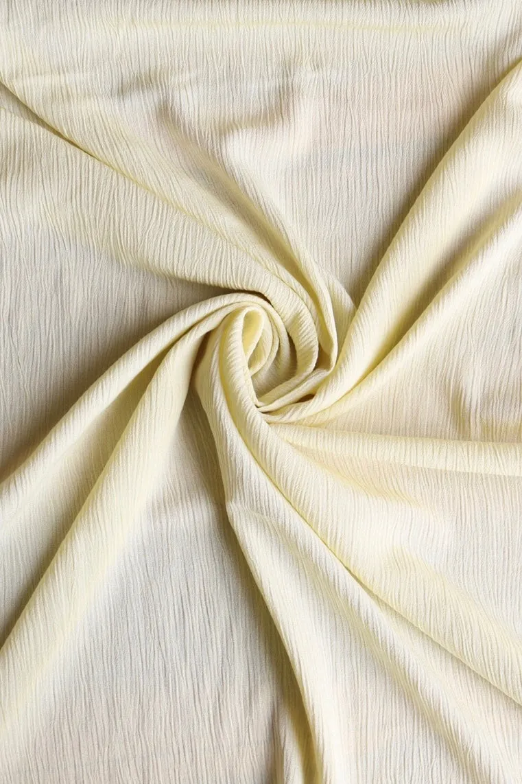 Light Maize Yellow Rayon Crepon