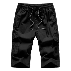 Men's Casual Long Cotton Straight Shorts