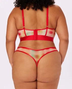 Mid-Rise Thong | Silky Mesh | Archive (Tartan Haze)