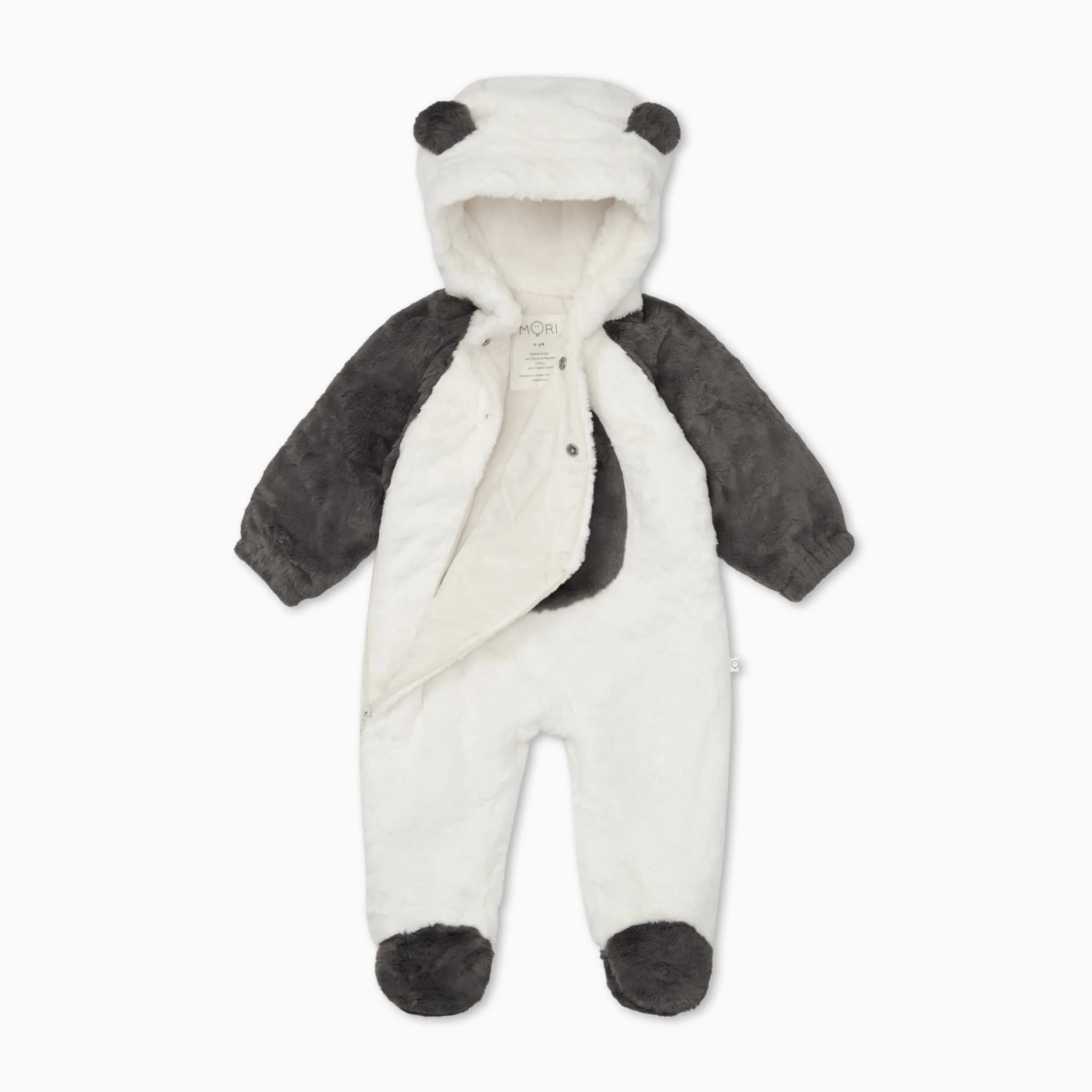 Panda Faux Fur Pramsuit