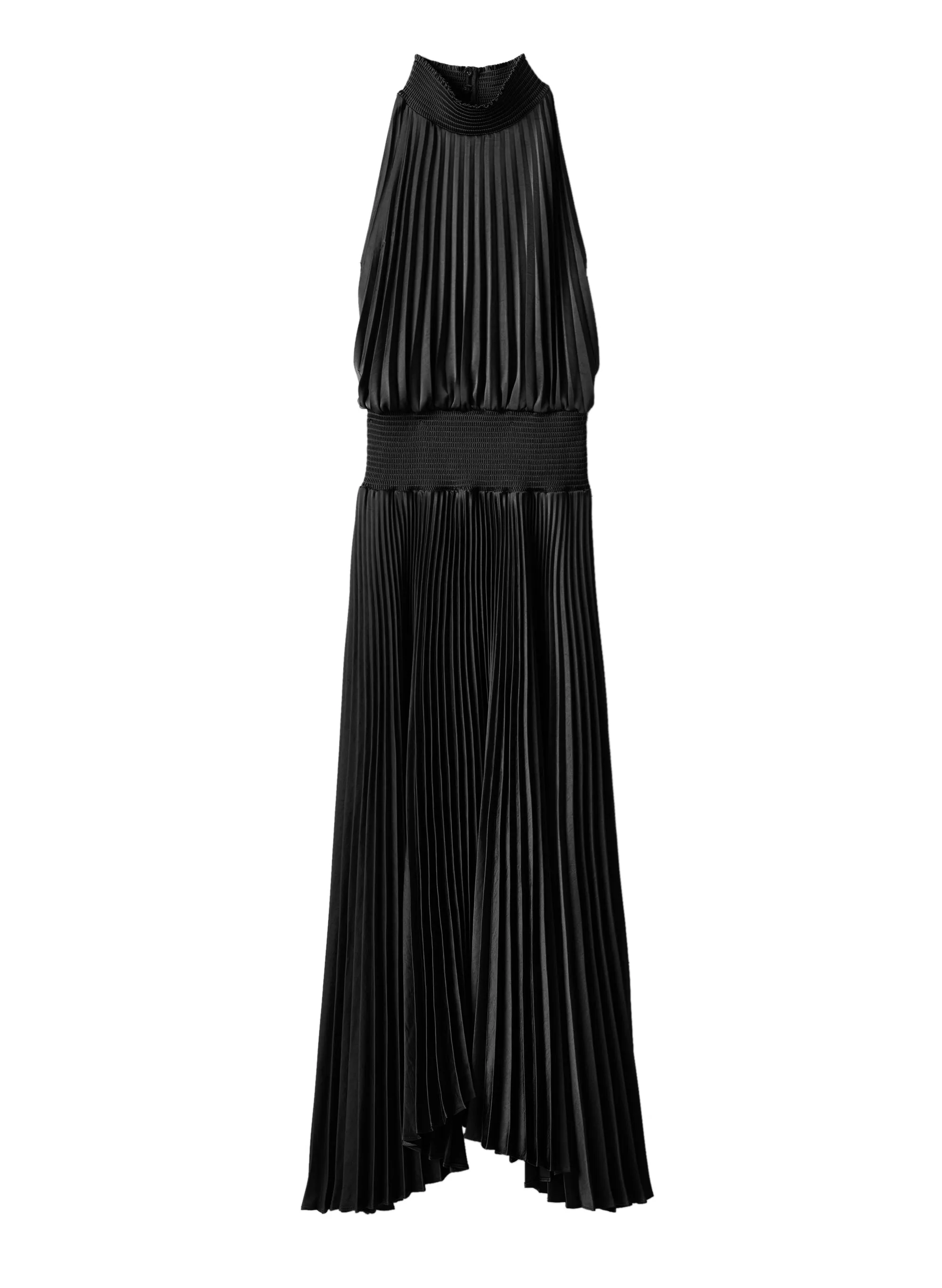 Renzo Matte Pleated Dress