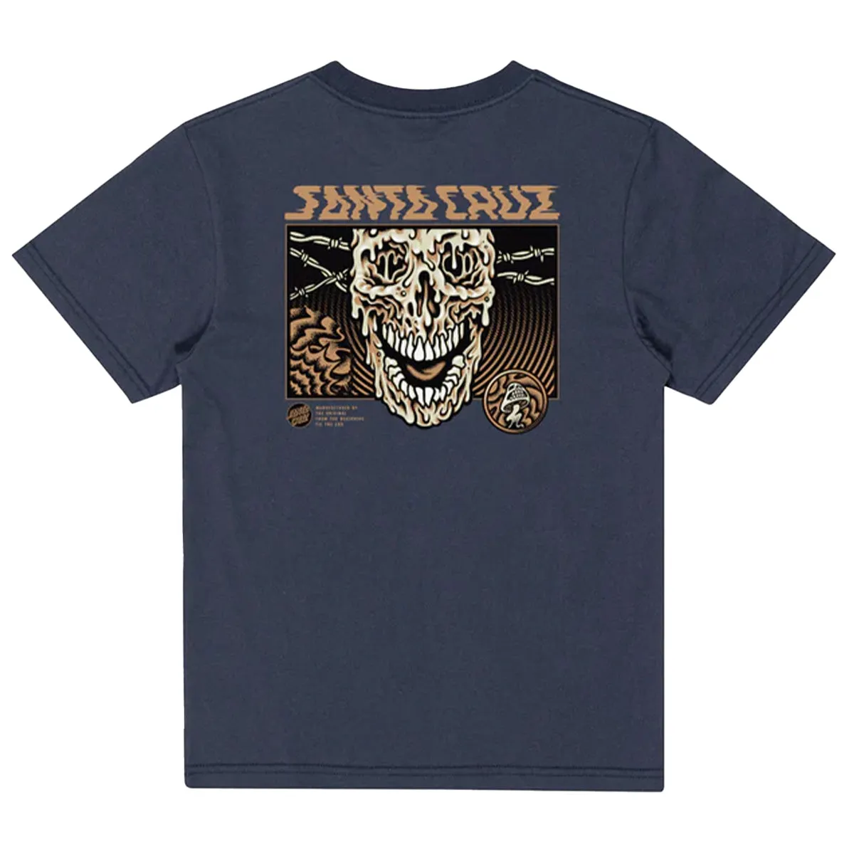 Santa Cruz - Toxic Skull Youth Tee Navy