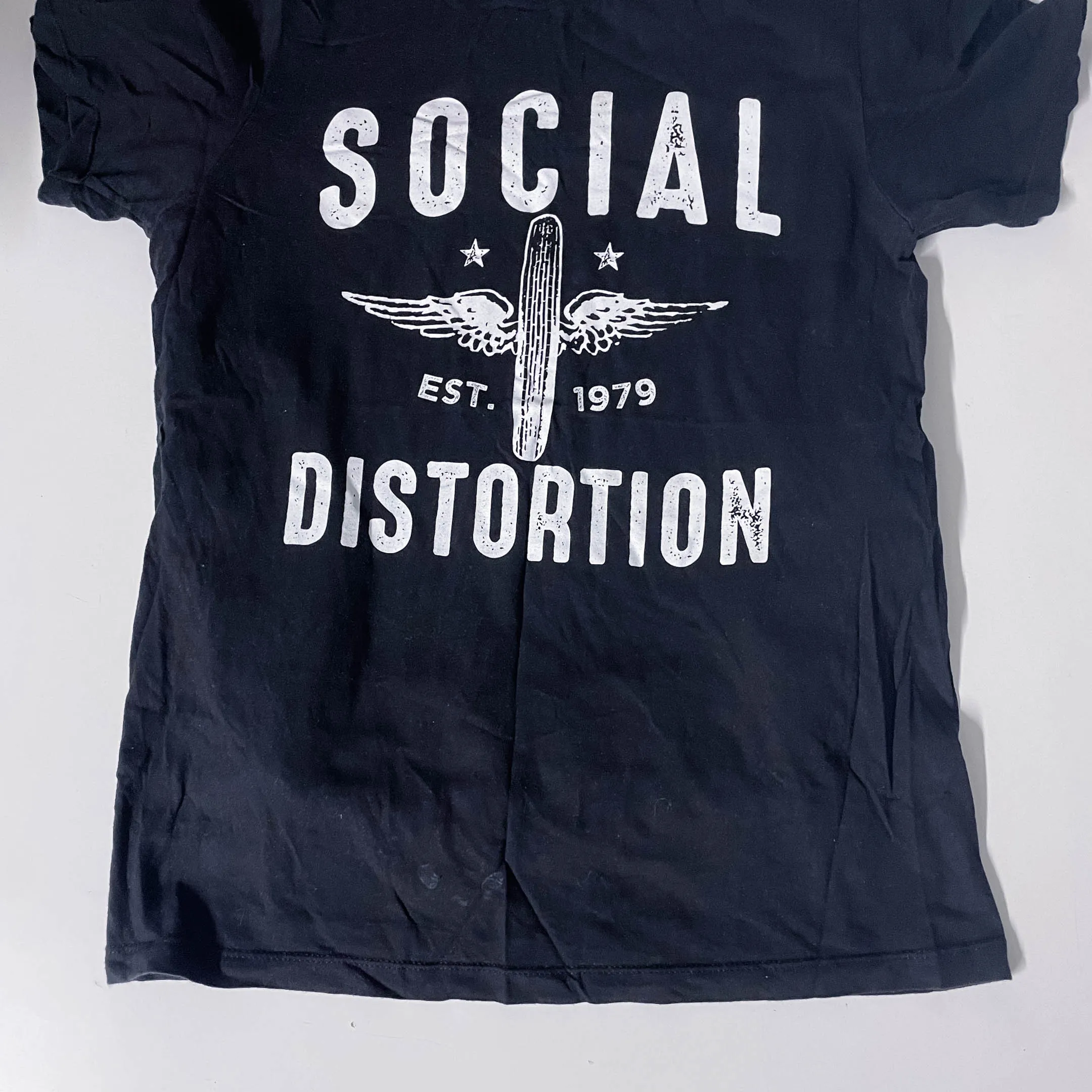 Vintage Social distortion est 1979 Black Large tees