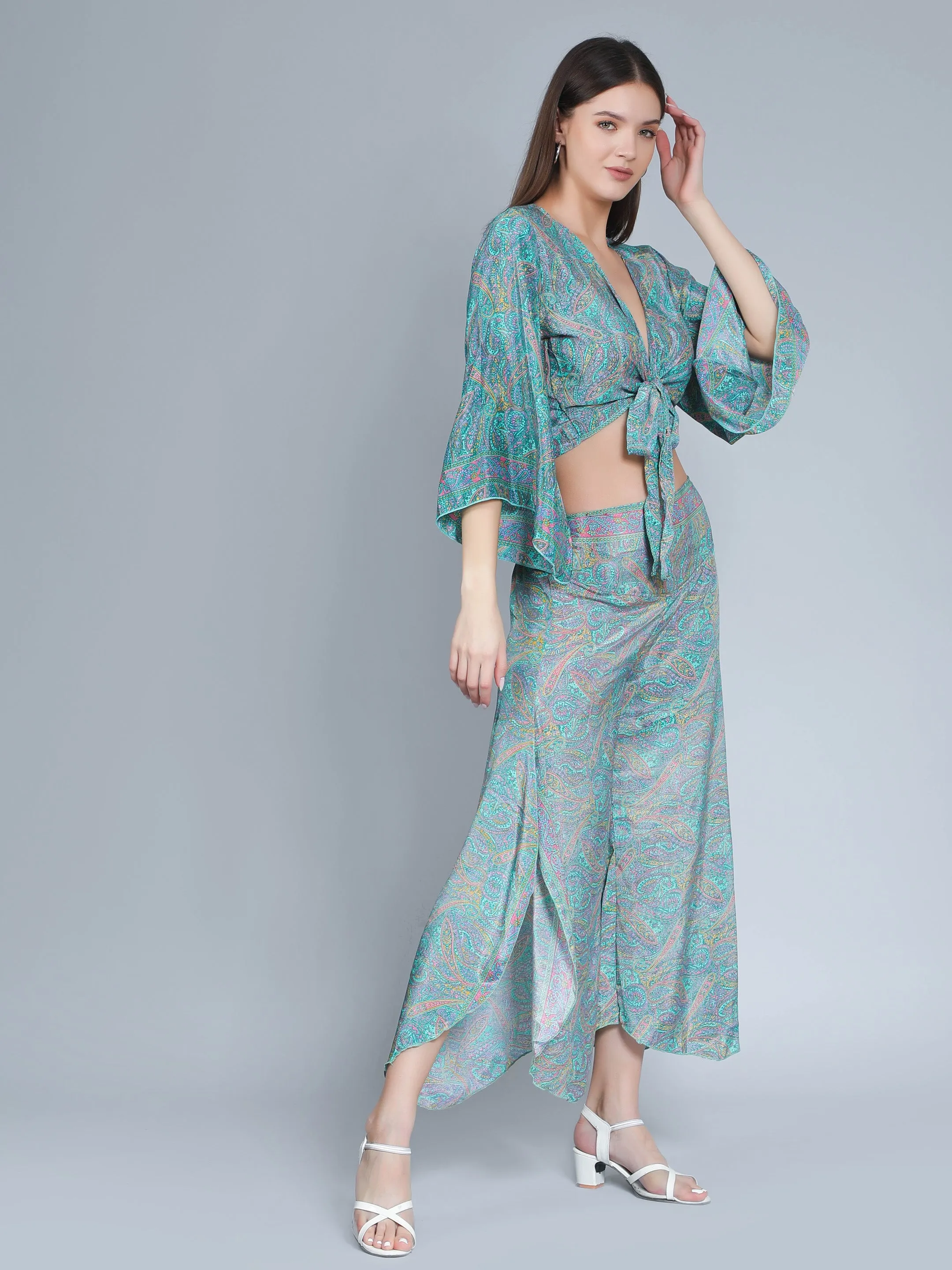 Women Printed Green Co-ords Set