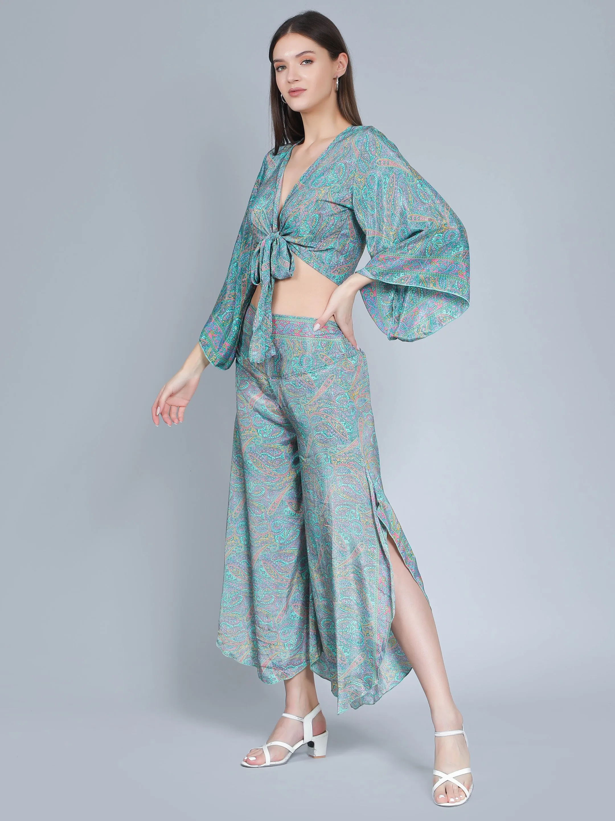 Women Printed Green Co-ords Set