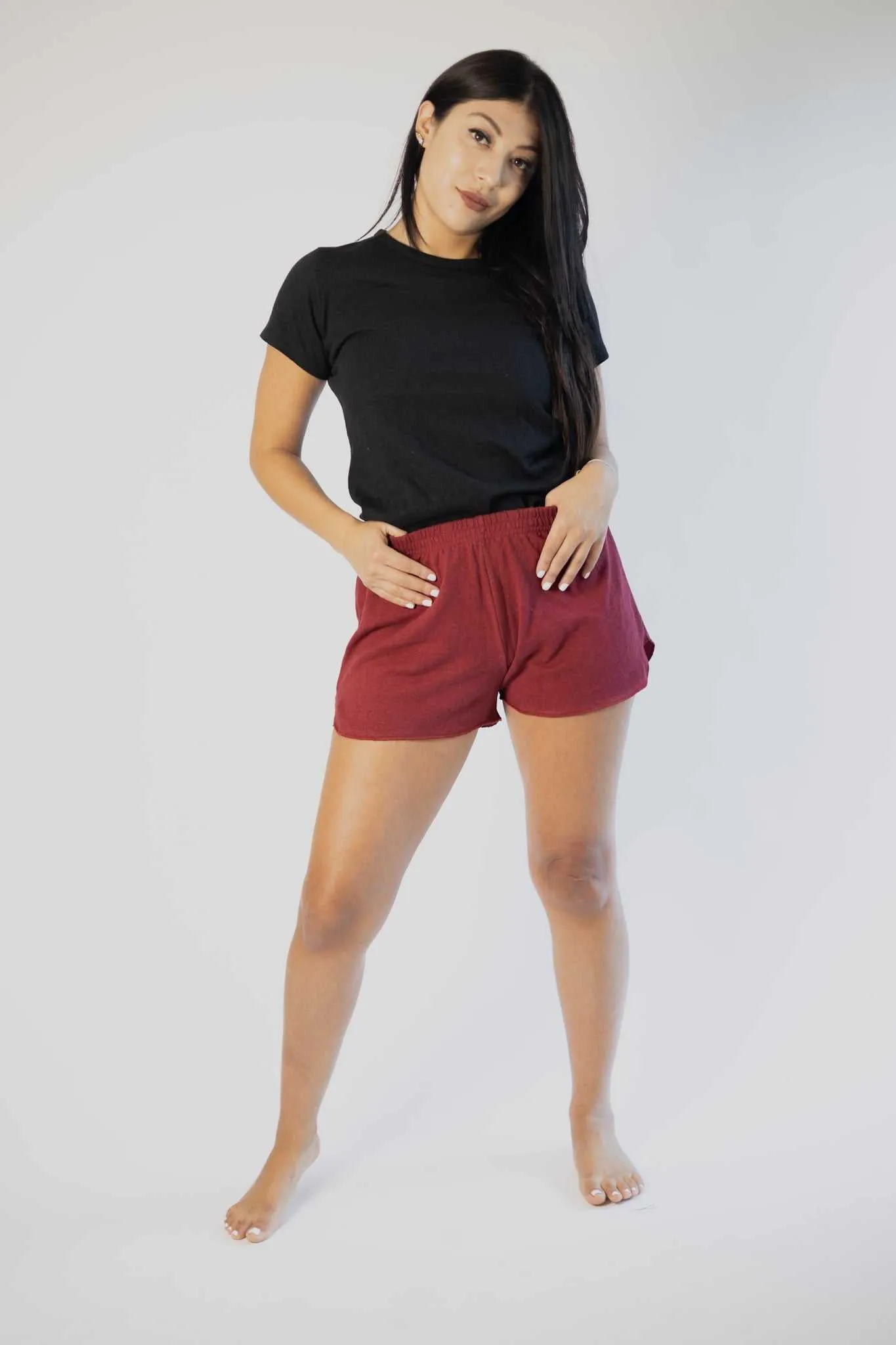 Womens Jersey Shorts - Hemp and Organic Cotton Casual Running Shorts